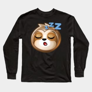 Sloth Sleeping Napping kawaii cute Long Sleeve T-Shirt